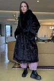 Verbier Faux Fur Coat Black